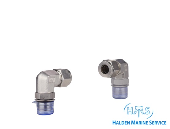 Pair of 90 Degree Stainless Steel Fittings