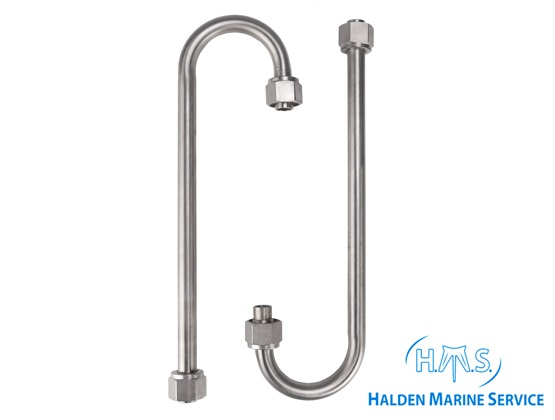 Pair of J-Tubes Stainless Steel