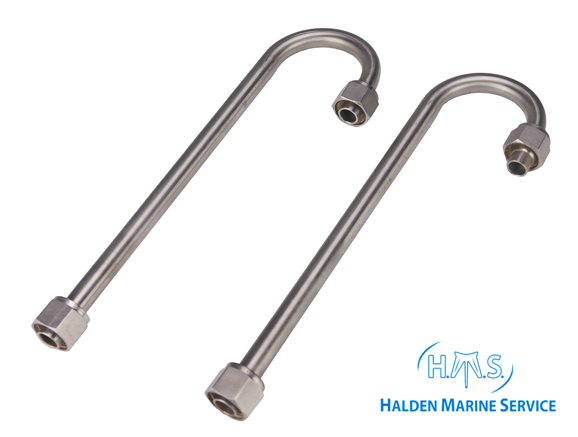 Pair of J-Tubes Stainless Steel